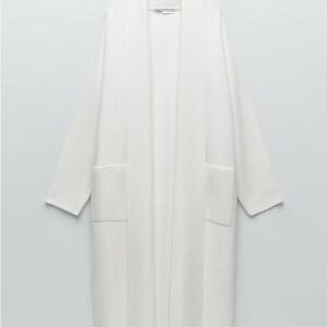Zara Winter White Coatigan NWOT